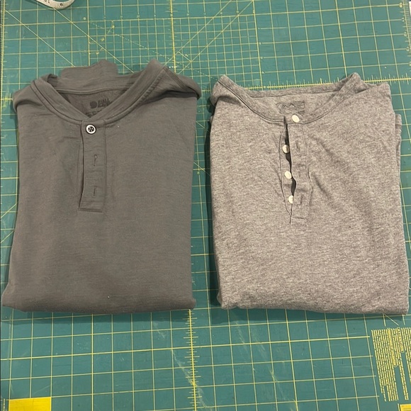 Fjallraven & Patagonia (wool & cotton) Gray Henley Shirts Set - Picture 1 of 6